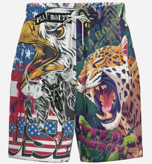 PIA BOLTE® Wild Rebel Swim Shorts – USA Jungle Edition