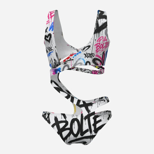 PIA BOLTE® Bikini GRAFFITI STREET CUTOUT - PIA BOLTE® COUTURE