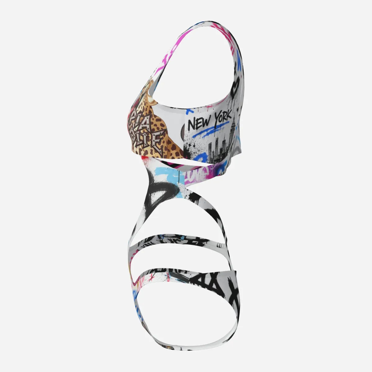 PIA BOLTE® Bikini GRAFFITI STREET CUTOUT - PIA BOLTE® COUTURE