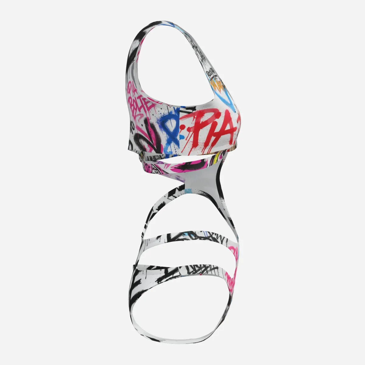 PIA BOLTE® Bikini GRAFFITI STREET CUTOUT - PIA BOLTE® COUTURE