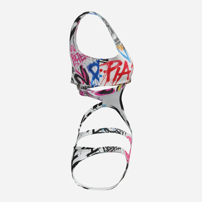 PIA BOLTE® Bikini GRAFFITI STREET CUTOUT - PIA BOLTE® COUTURE