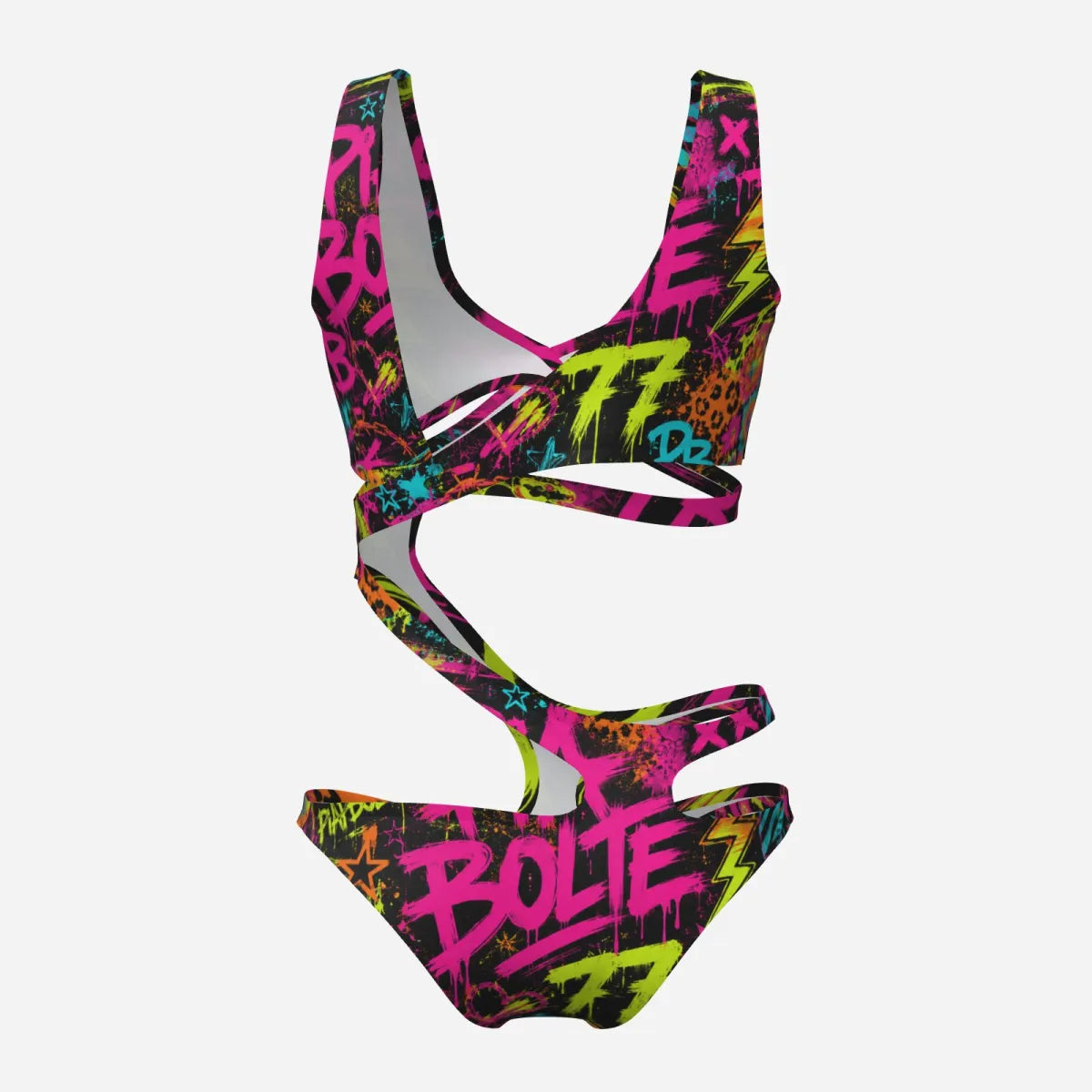 PIA BOLTE® Bikini NEON GRAFFITI CUTOUT - PIA BOLTE® COUTURE