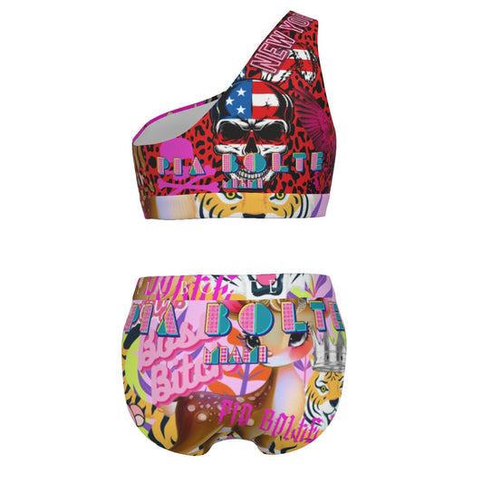 Bikini with single shoulder Miami tiger ᴸᴵᴹᴵᵀᴱᴰ