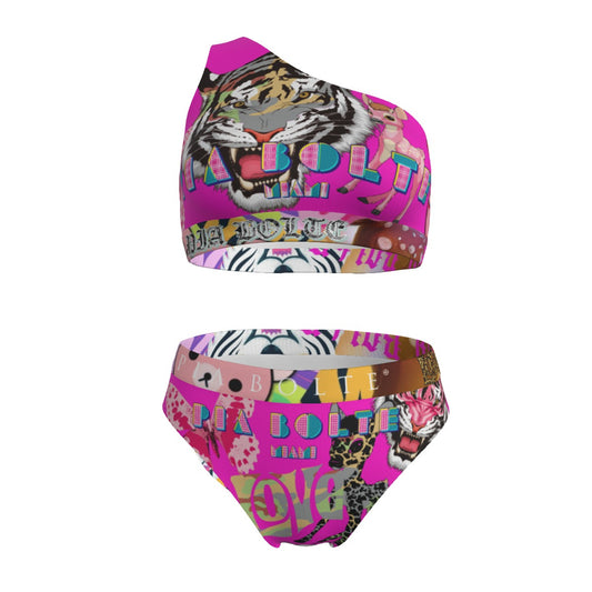 Bikini with single shoulder Miami tiger ᴸᴵᴹᴵᵀᴱᴰ