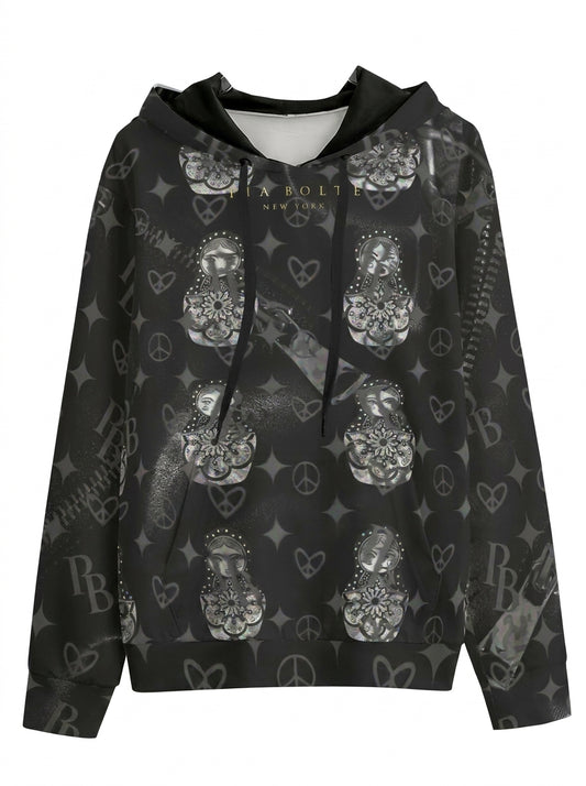 PIA BOLTE® Hoodie - Black Hologram Matroschka - PIA BOLTE® COUTURE