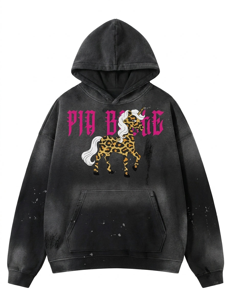 PIA BOLTE® Hoodie - black leoystyle Unicorn (unisex)👌 - PIA BOLTE® COUTURE