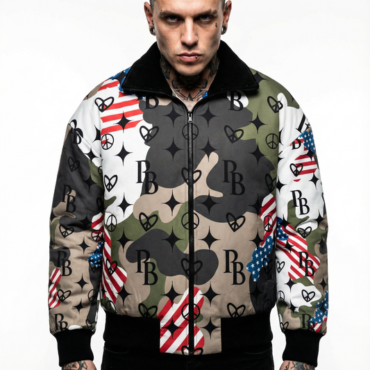 PIA BOLTE® College Jacket – Eagle Camo Stars Unisex