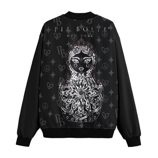 PIA BOLTE® Bomberjacke - Black & White Matroschka Style PB Hologram