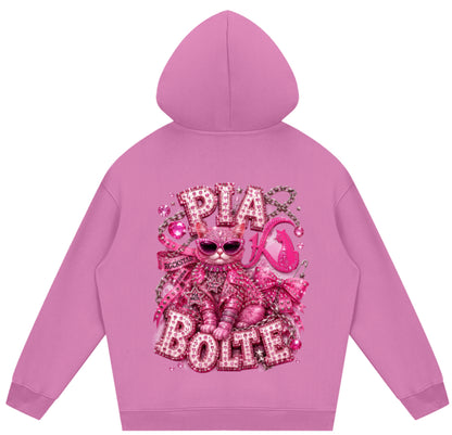 PIA BOLTE® ROCKSTAR & GLAM CAT FLEECE HOODIE