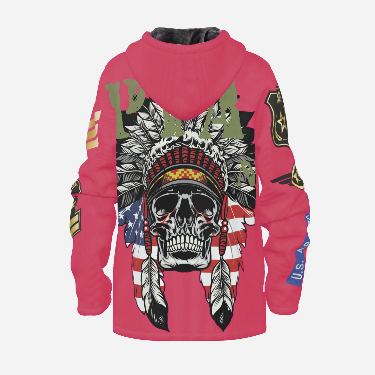 Hoodie Jacket purple Skull Indianer ᴸᴵᴹᴵᵀᴱᴰ