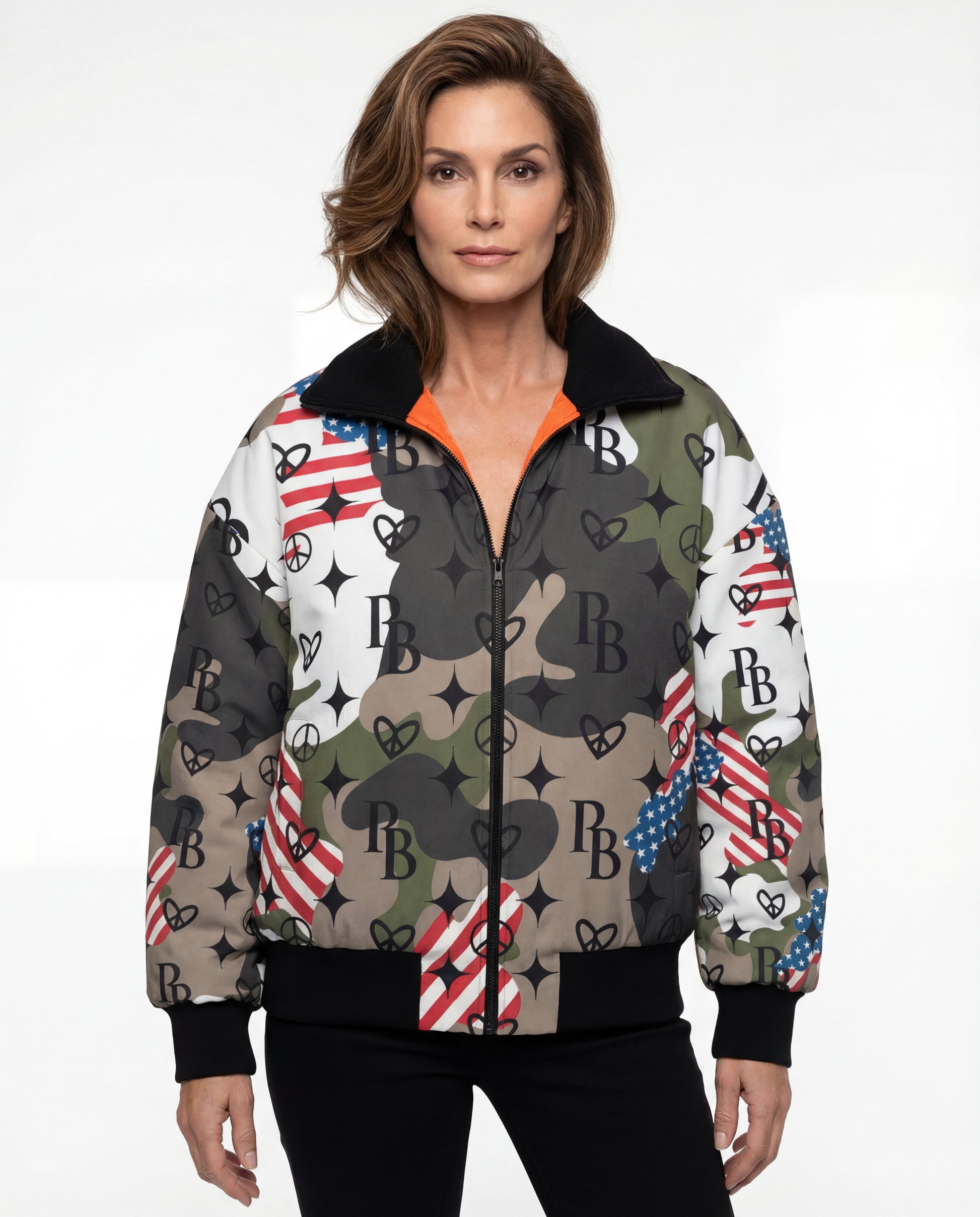 PIA BOLTE® College Jacket – Eagle Camo Stars Unisex - PIA BOLTE® COUTURE