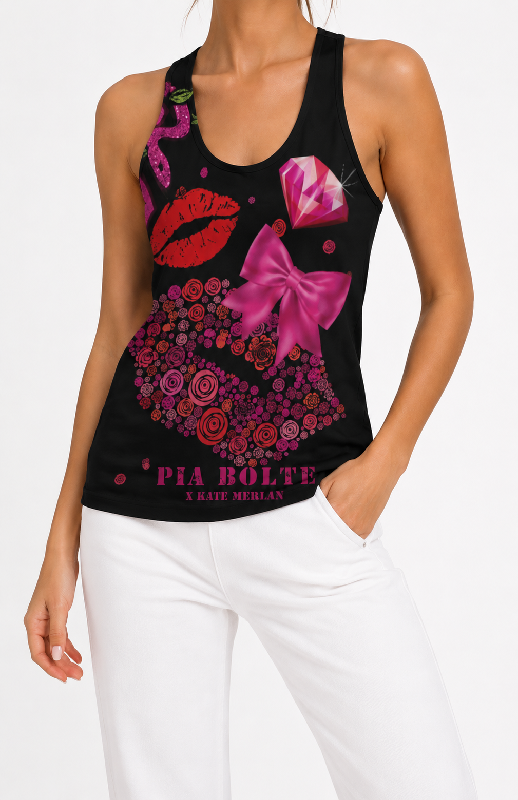 PIA BOLTE® Rose Kiss Tank Top – Kate Merlan Edition - PIA BOLTE® COUTURE