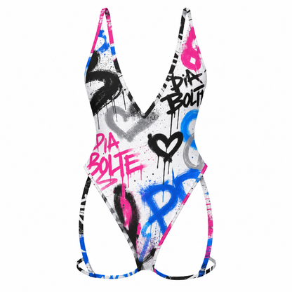 PIA BOLTE® Love & Graffiti Cut-Out Swimsuit