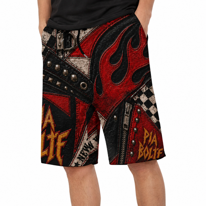 PIA BOLTE® Rebel Shorts – Red Punk Edition