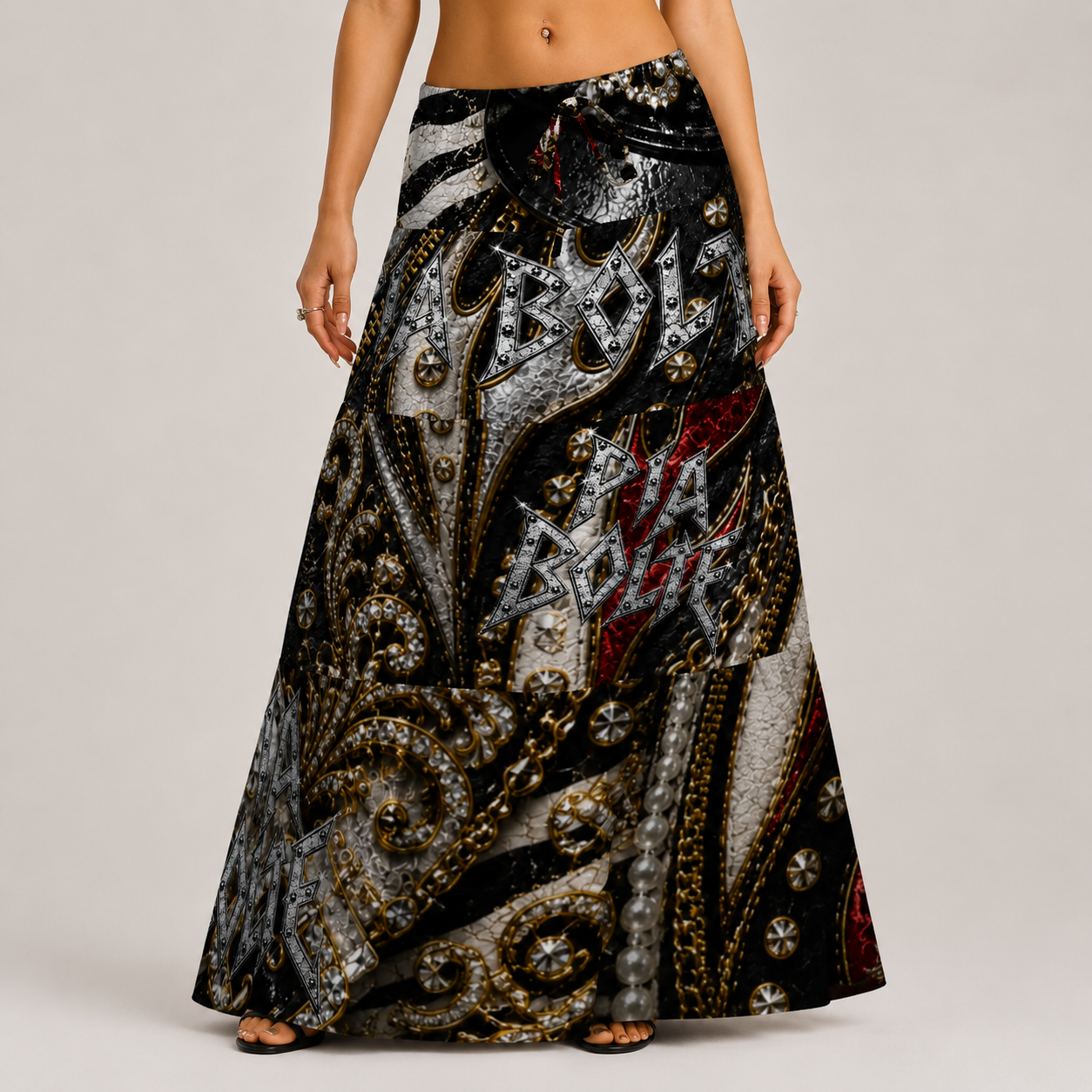 PIA BOLTE® Royal Maxi Skirt – Luxury Rock Edition