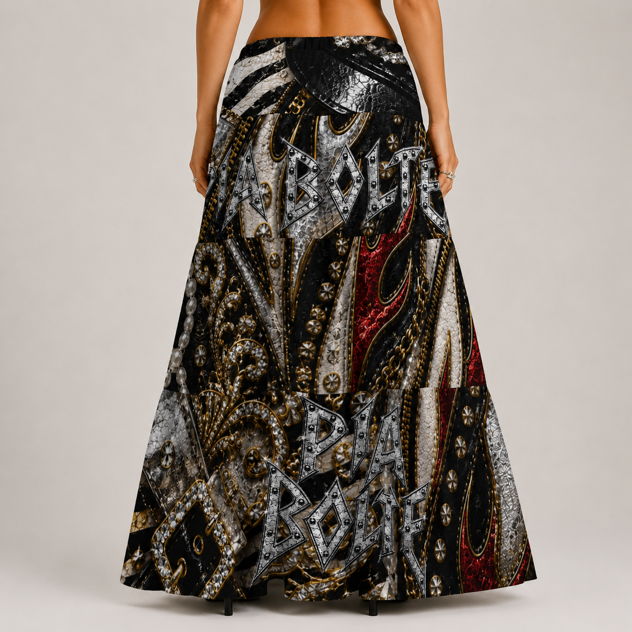 PIA BOLTE® Royal Maxi Skirt – Luxury Rock Edition