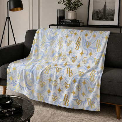 PIA BOLTE® Flannel Blanket – Signature Monogram Edition