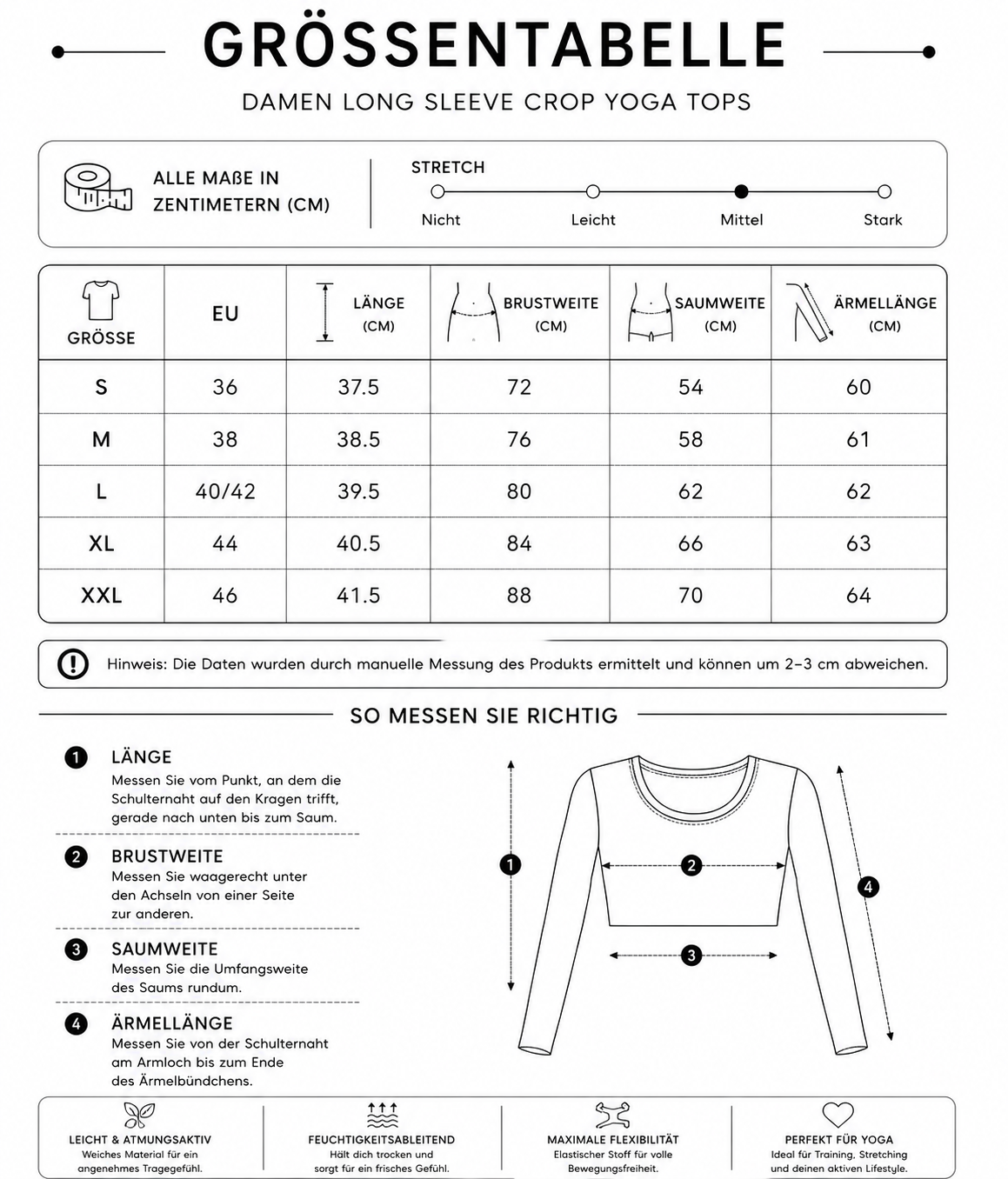 KILLERCLAW® Running Long Sleeve Crop – Black & Grey - PIA BOLTE® COUTURE