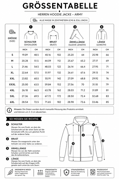 Hoodie jacket army - PIA BOLTE® COUTURE