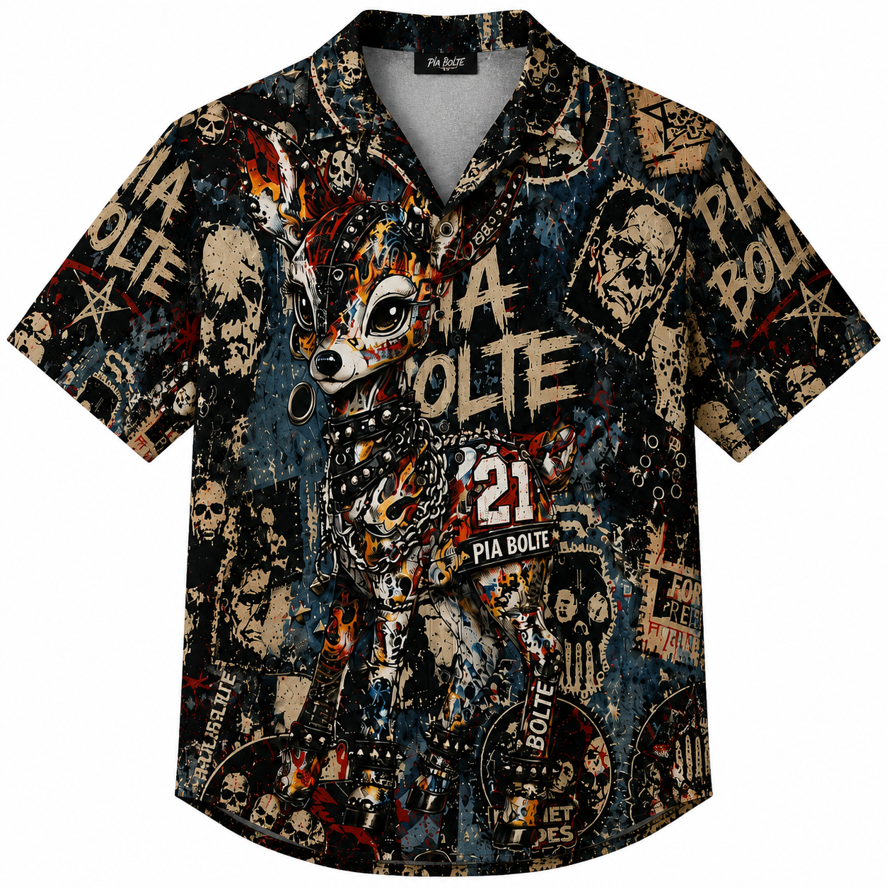PIA BOLTE® Men Urban Graffiti Resort Shirt