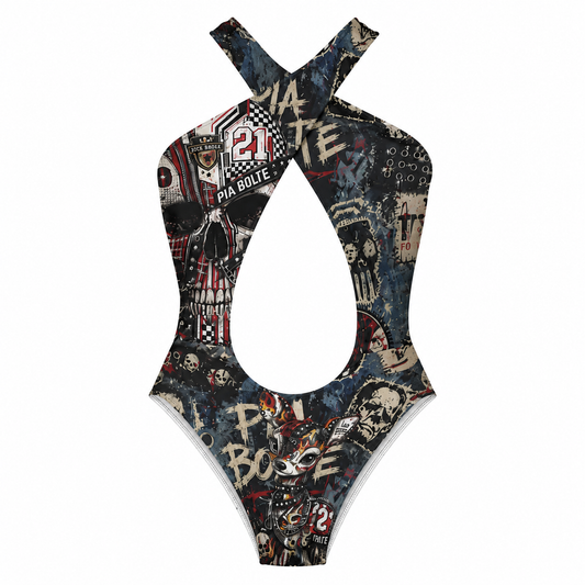 PIA BOLTE® Rebel Graffiti Cut-Out Swimsuit
