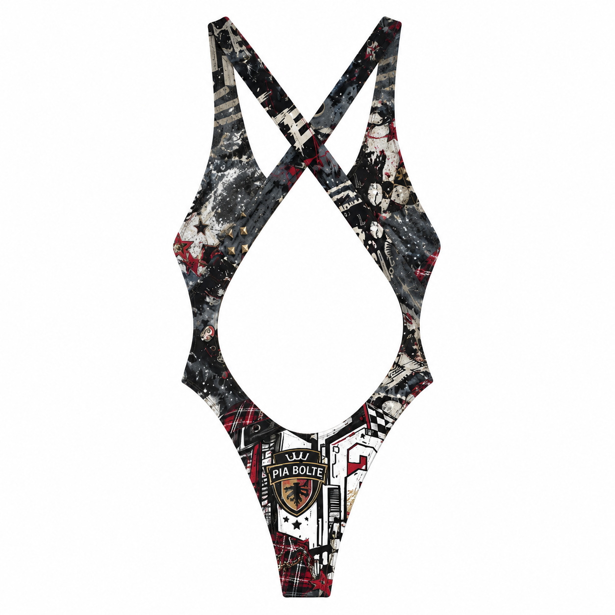 PIA BOLTE® Rebel Graffiti Cut-Out Swimsuit