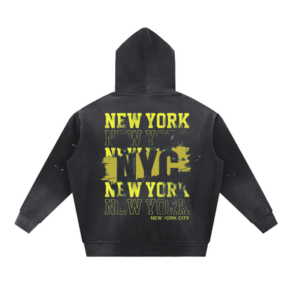 Fleece Hoodie NYC yellow 👍