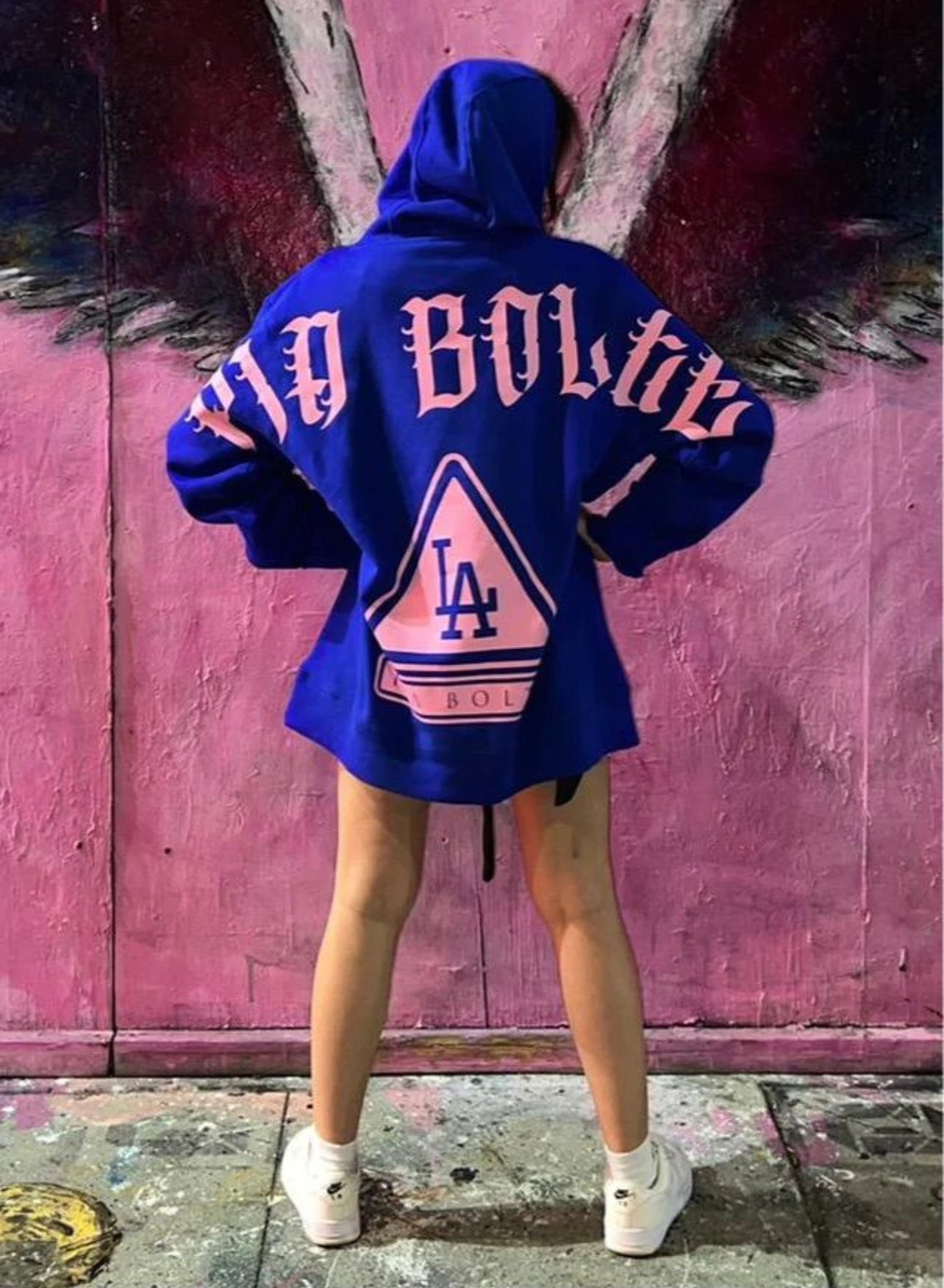 Hoodie LA royal blue - PIA BOLTE® COUTURE