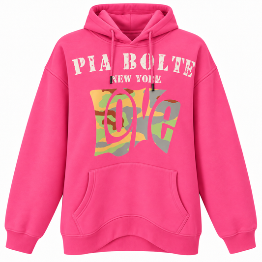 PIA BOLTE® Hoodie pink LOVE chief indiana skull (unisex)
