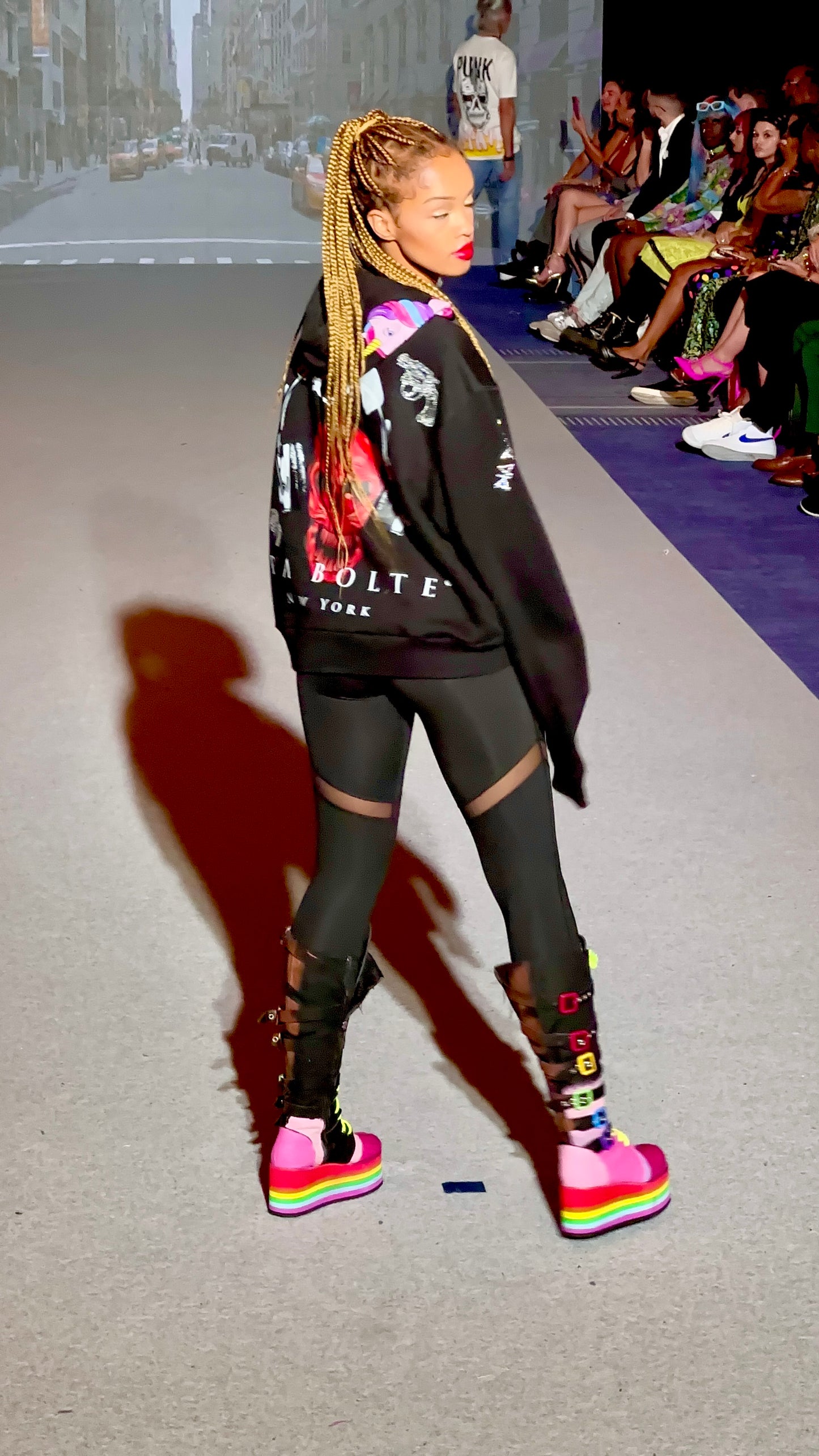 Hoodie CROP Skull DJ & unicorn