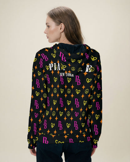 Women Crop Hoodie with Zipper Closure PB