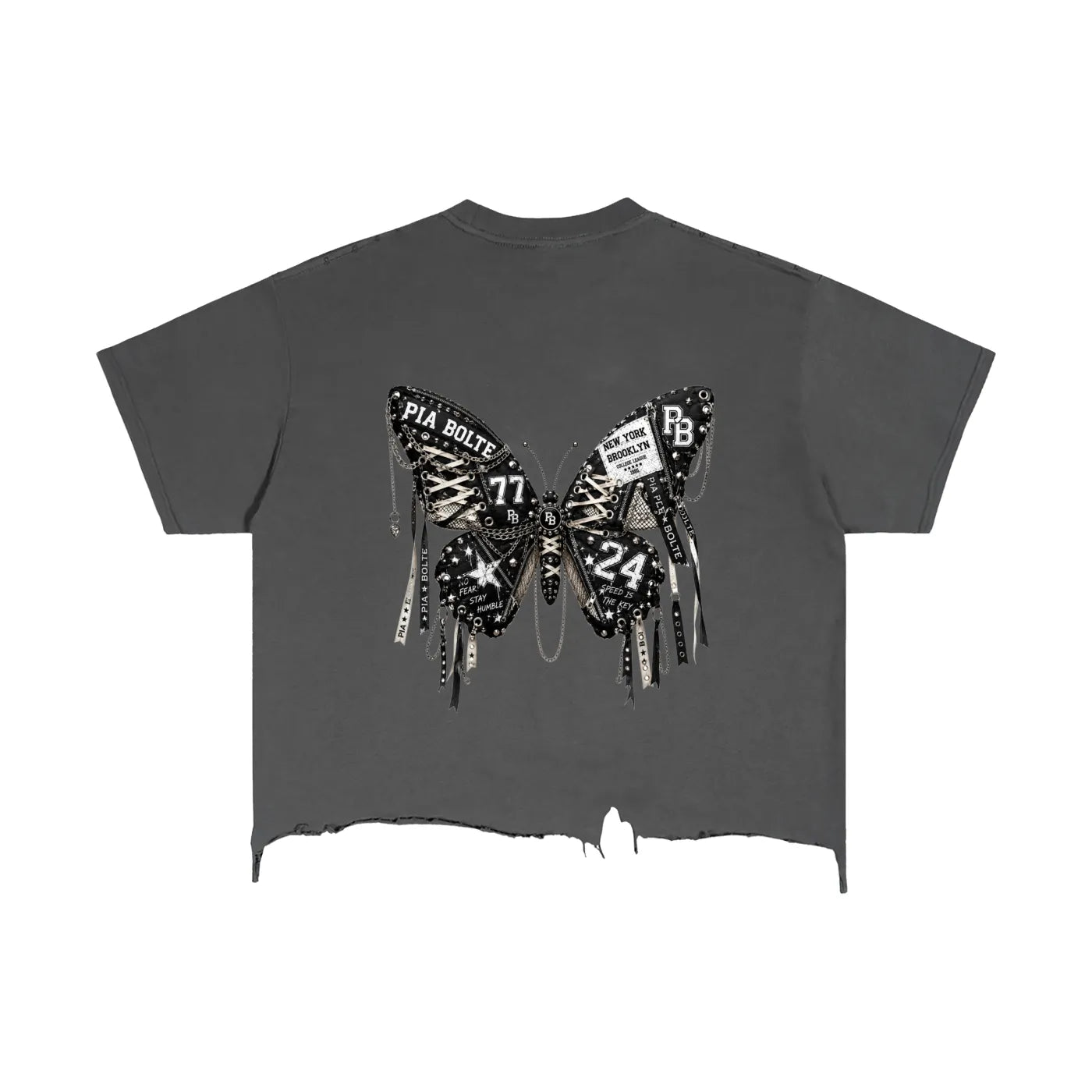 PIA BOLTE Tee DARK BUTTERFLY BUNNY NEW YORK