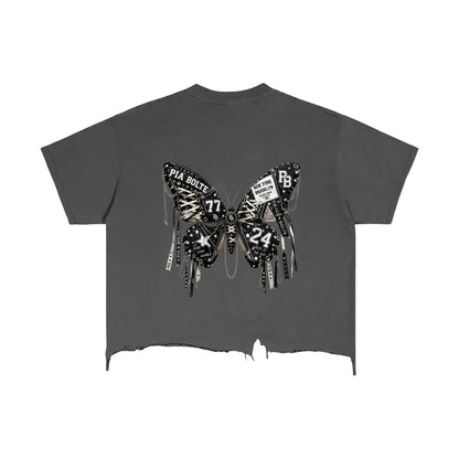 PIA BOLTE Tee DARK BUTTERFLY BUNNY NEW YORK