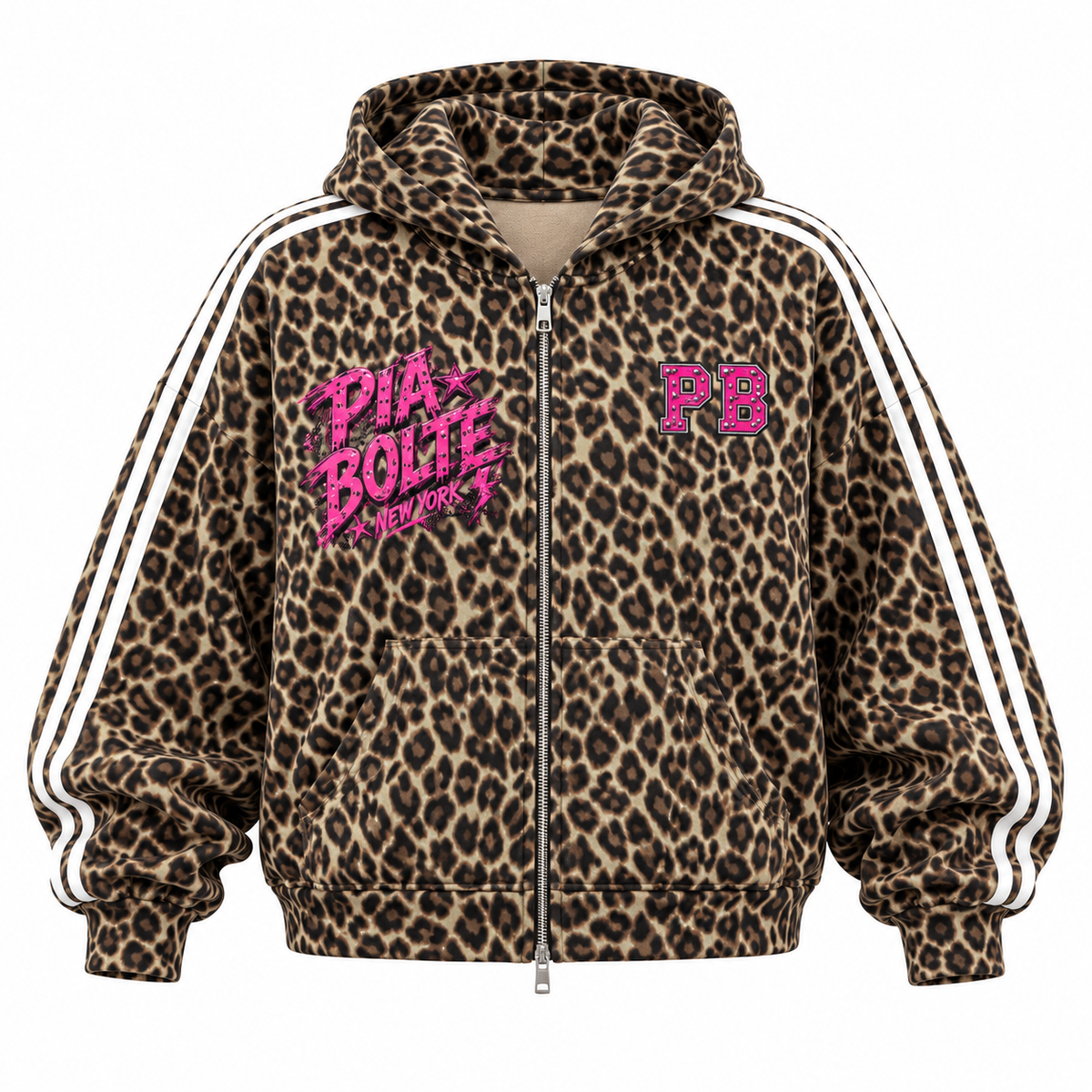 PIA BOLTE® ROCKSTAR LEOPARD FULL ZIP HOODIE