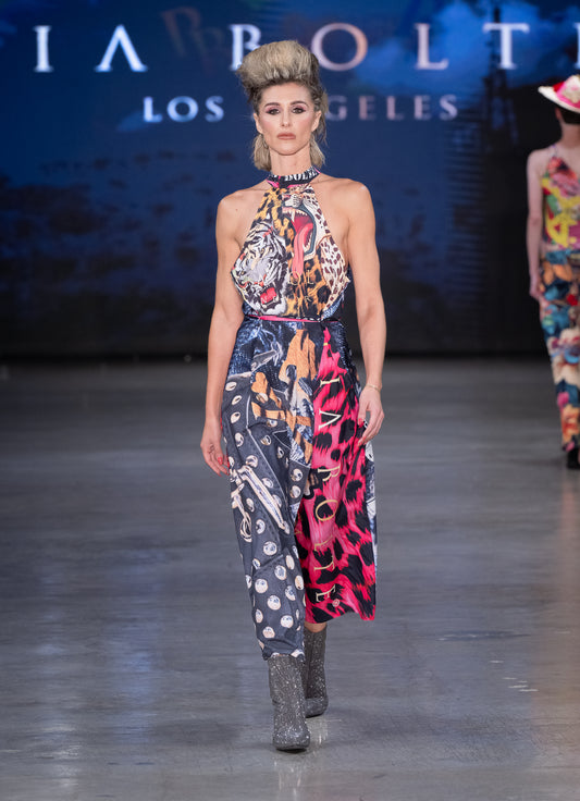 PIA BOLTE® Kleid - Denim Tiger