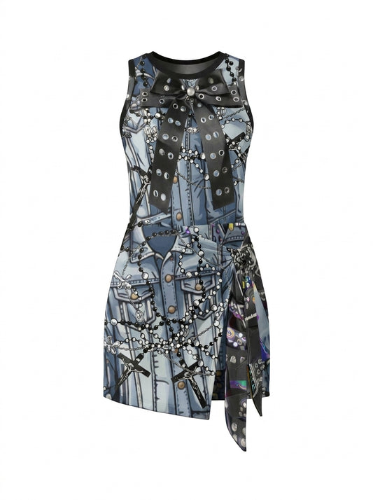 PIA BOLTE® Dress – Denim Chains