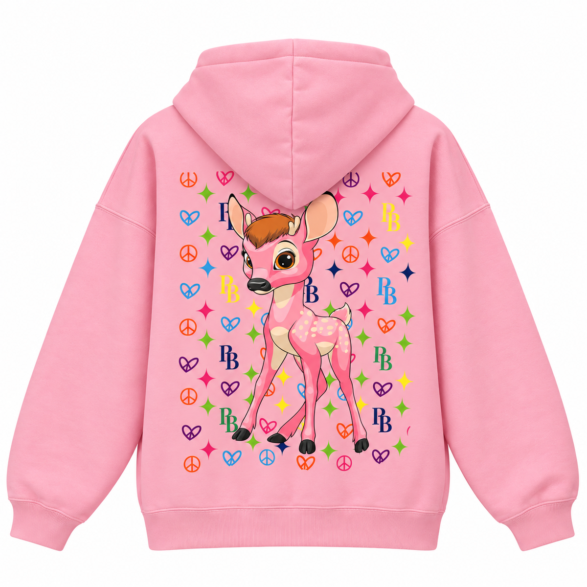 PIA BOLTE® BAMBII GIRL LOVE ICONS PINK HOODIE