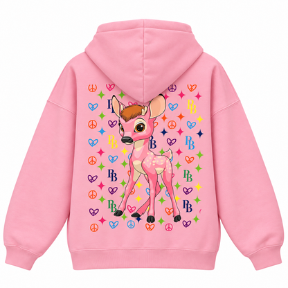 PIA BOLTE® BAMBII GIRL LOVE ICONS PINK HOODIE