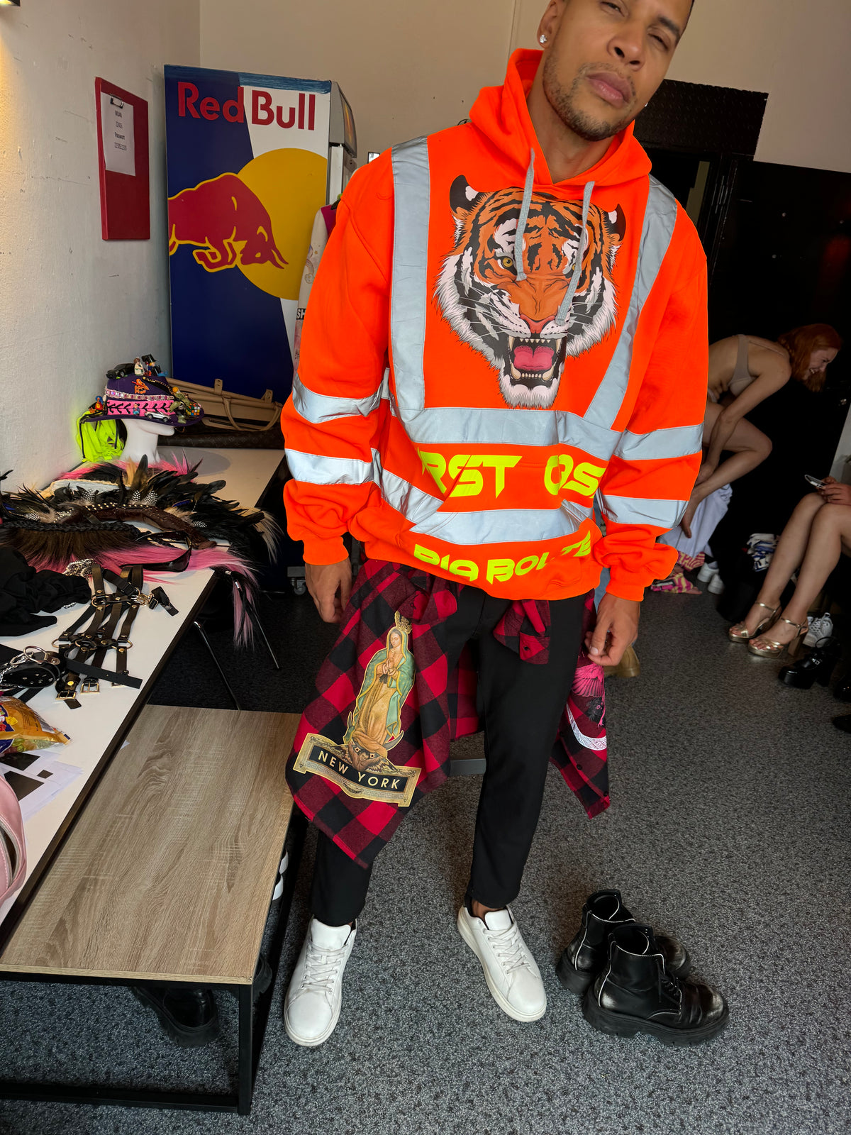 Hoodie construction Worker orange - PIA BOLTE® COUTURE