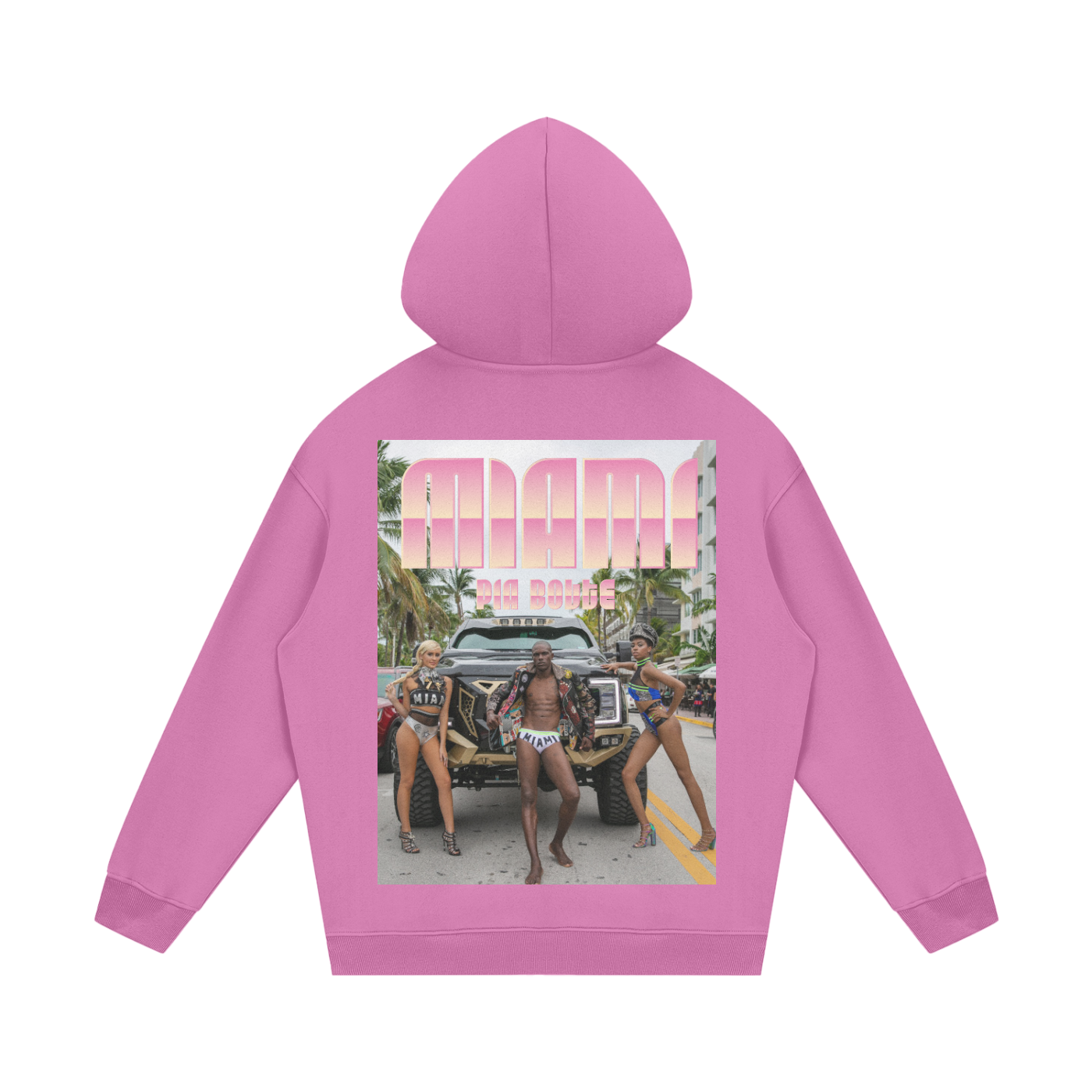 Fleece Hoodie Miami surfer ᴸᴵᴹᴵᵀᴱᴰ