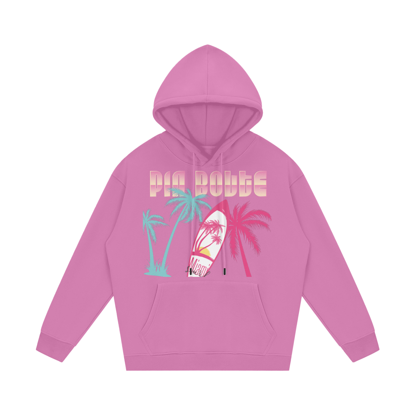 Fleece Hoodie Miami surfer ᴸᴵᴹᴵᵀᴱᴰ