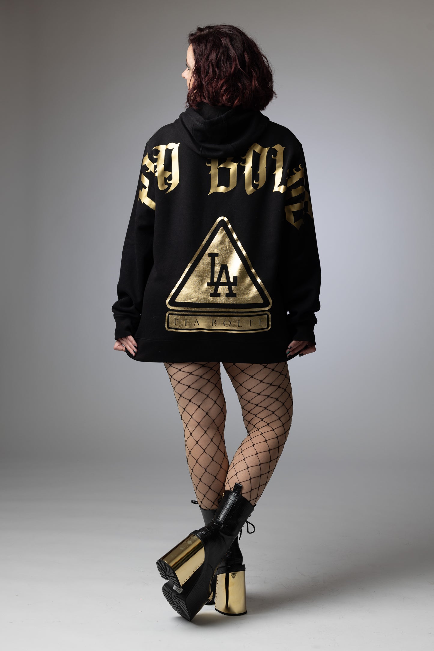 Hoodie LA black gold