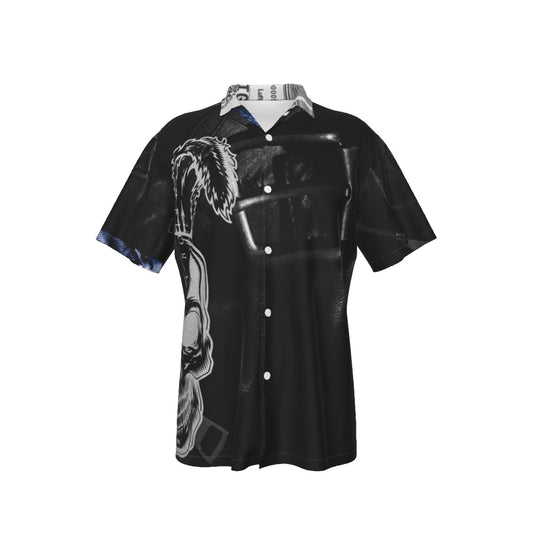Hawaiian Shirt  Men skullbunny angels black ᴸᴵᴹᴵᵀᴱᴰ