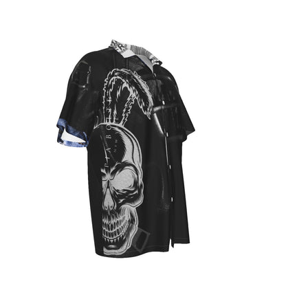 Hawaiian Shirt  Men skullbunny angels black ᴸᴵᴹᴵᵀᴱᴰ
