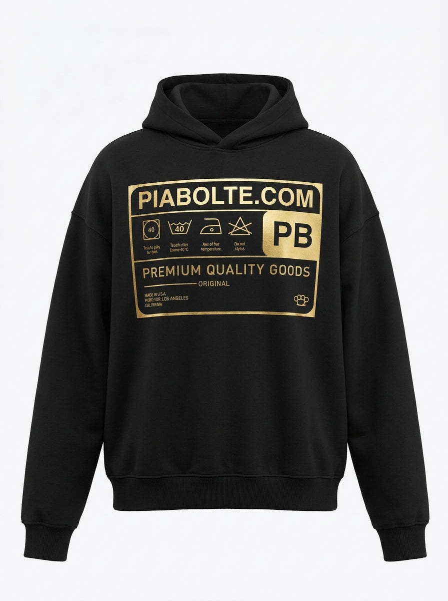 PIA BOLTE® Hoodie - Golden Retro Label - PIA BOLTE® COUTURE