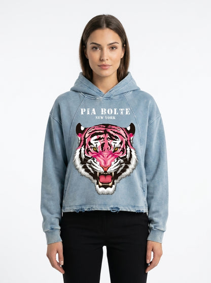 PIA BOLTE® Hoodie - Rosy Tiger - PIA BOLTE® COUTURE