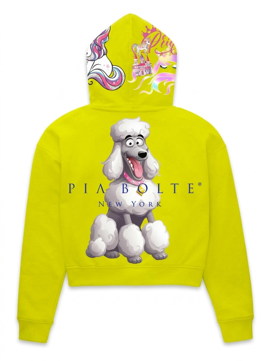 Hoodie CROP UNICORN & Dog - PIA BOLTE® COUTURE