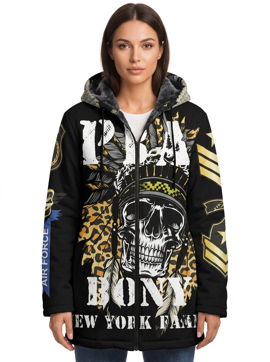 Hoodie Jacket black Skull Indianer - PIA BOLTE® COUTURE