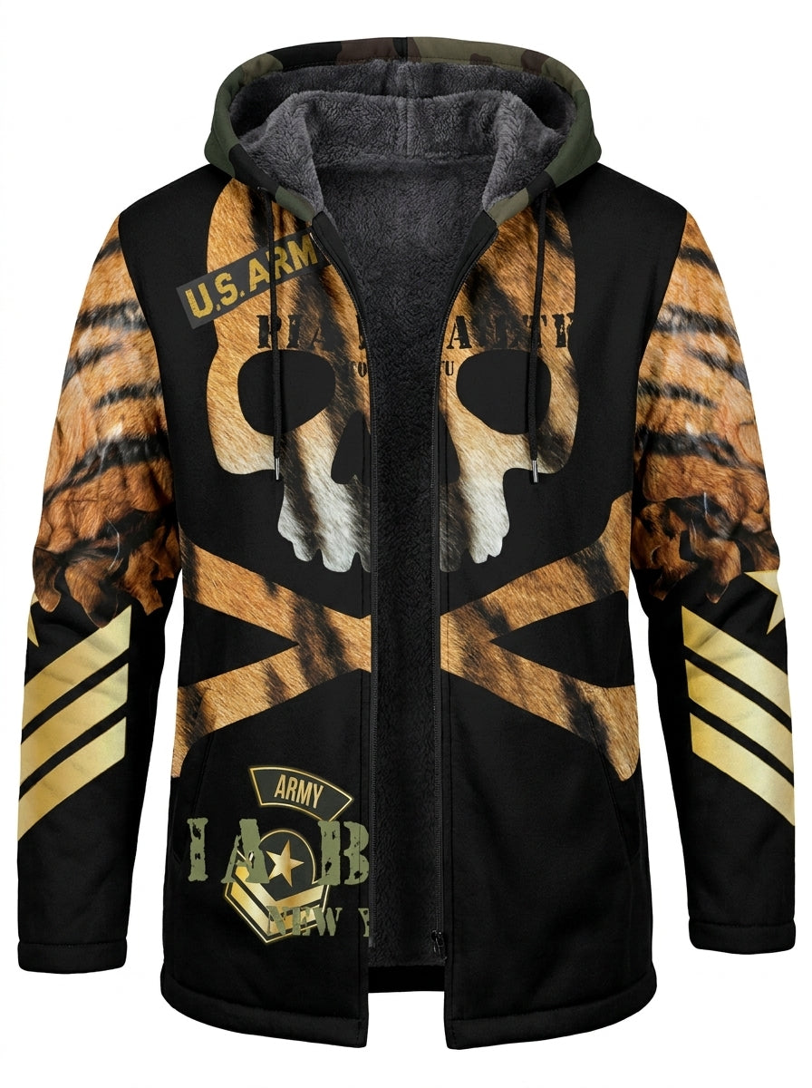Hoodie Jacket black Tiger Skull unisex - PIA BOLTE® COUTURE