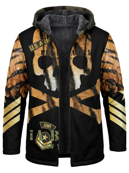 Hoodie Jacket black Tiger Skull unisex - PIA BOLTE® COUTURE